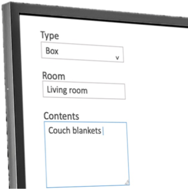 A computer screen showing input fields related to a parcel